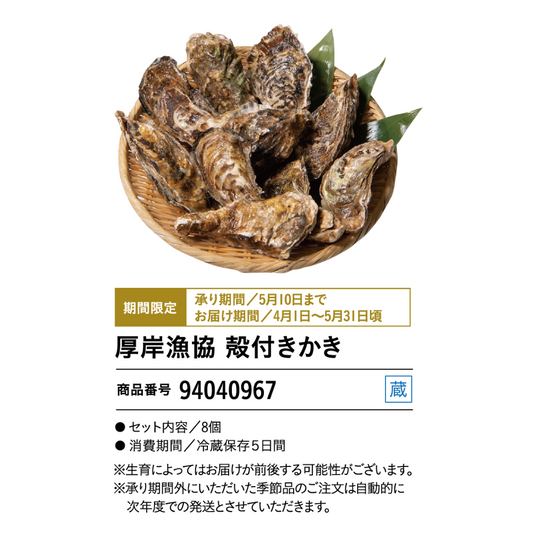 厚岸漁協　殻付きかき
